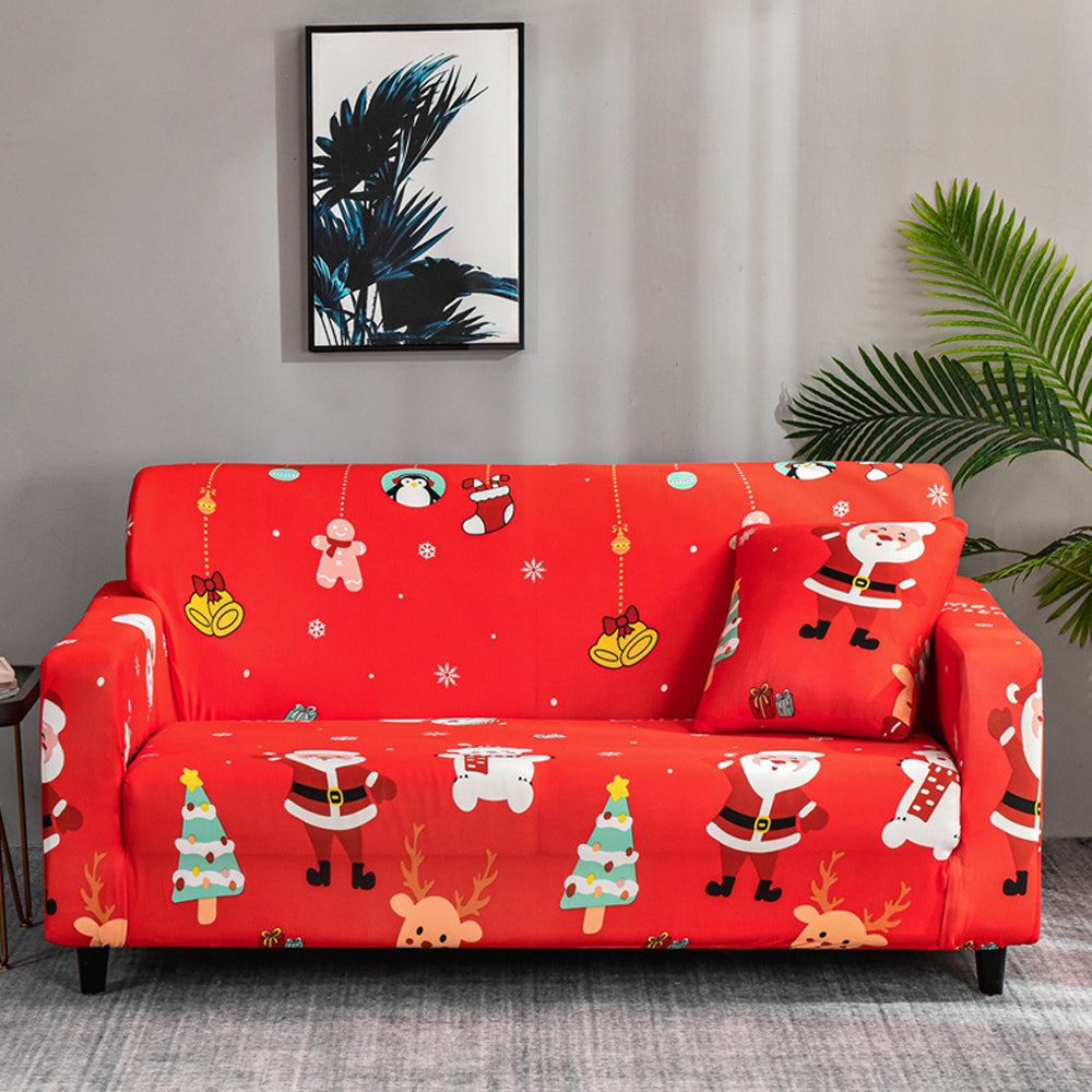 Christmas Stretch Sofa Cover Lounge Slipcover Protector Couch Cover Style 1