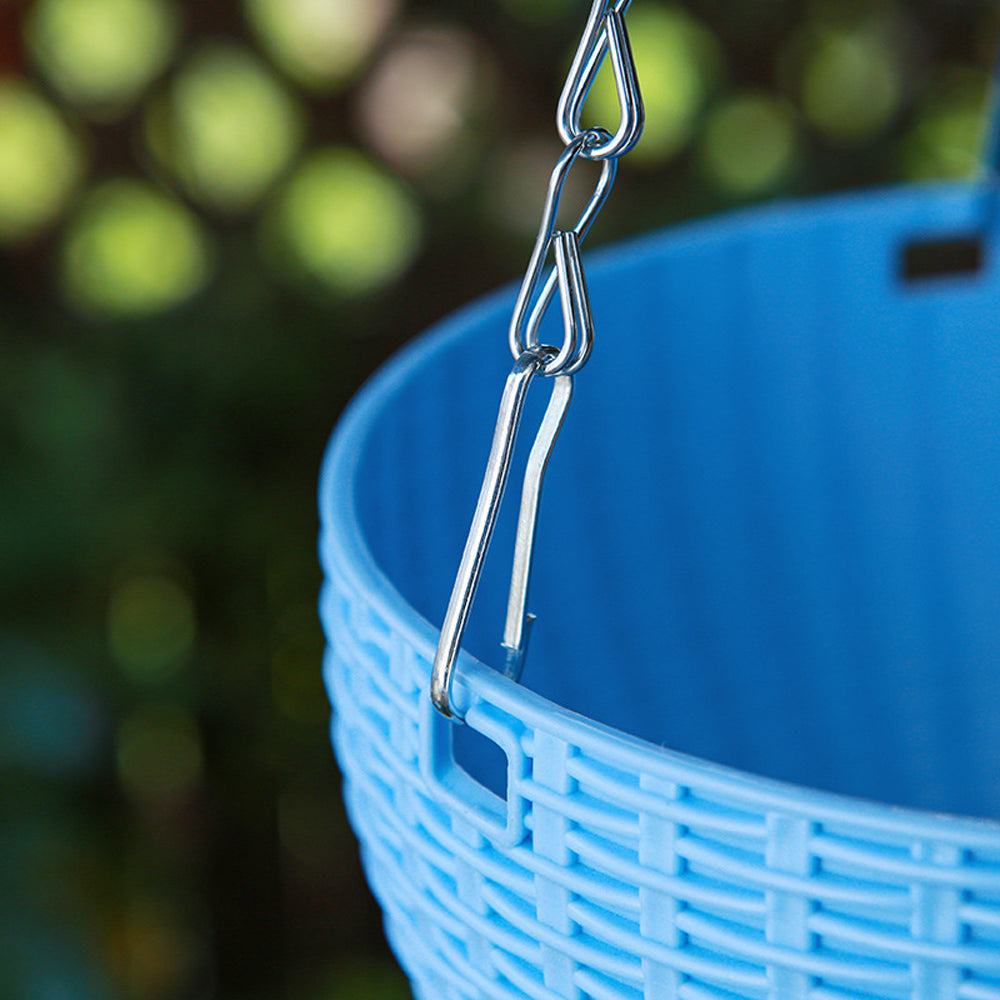 2Pcs 4 Point Hanging Basket Chain Set Basket Hangers for Planters-Round Buckle