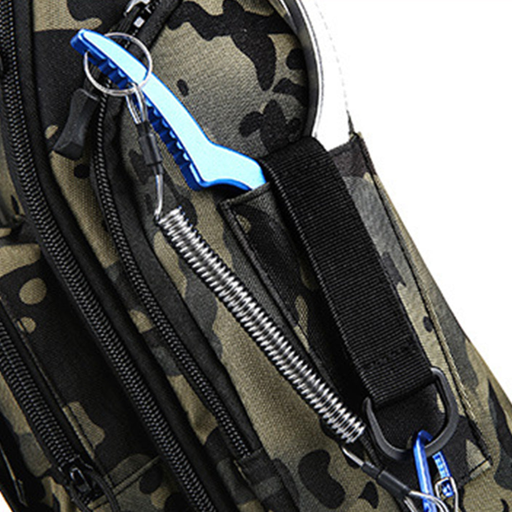 Fishing Tackle Backpack with Rod Holder Outdoor Shoulder Bag for Fishing Gear Storage Green