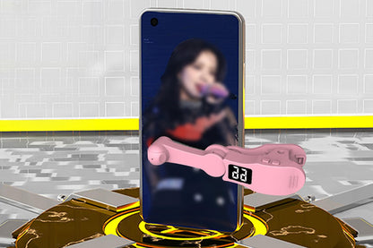 USB Auto Clicker Phone Screen Tapping Device with Adjustable Speed and Display -Pink