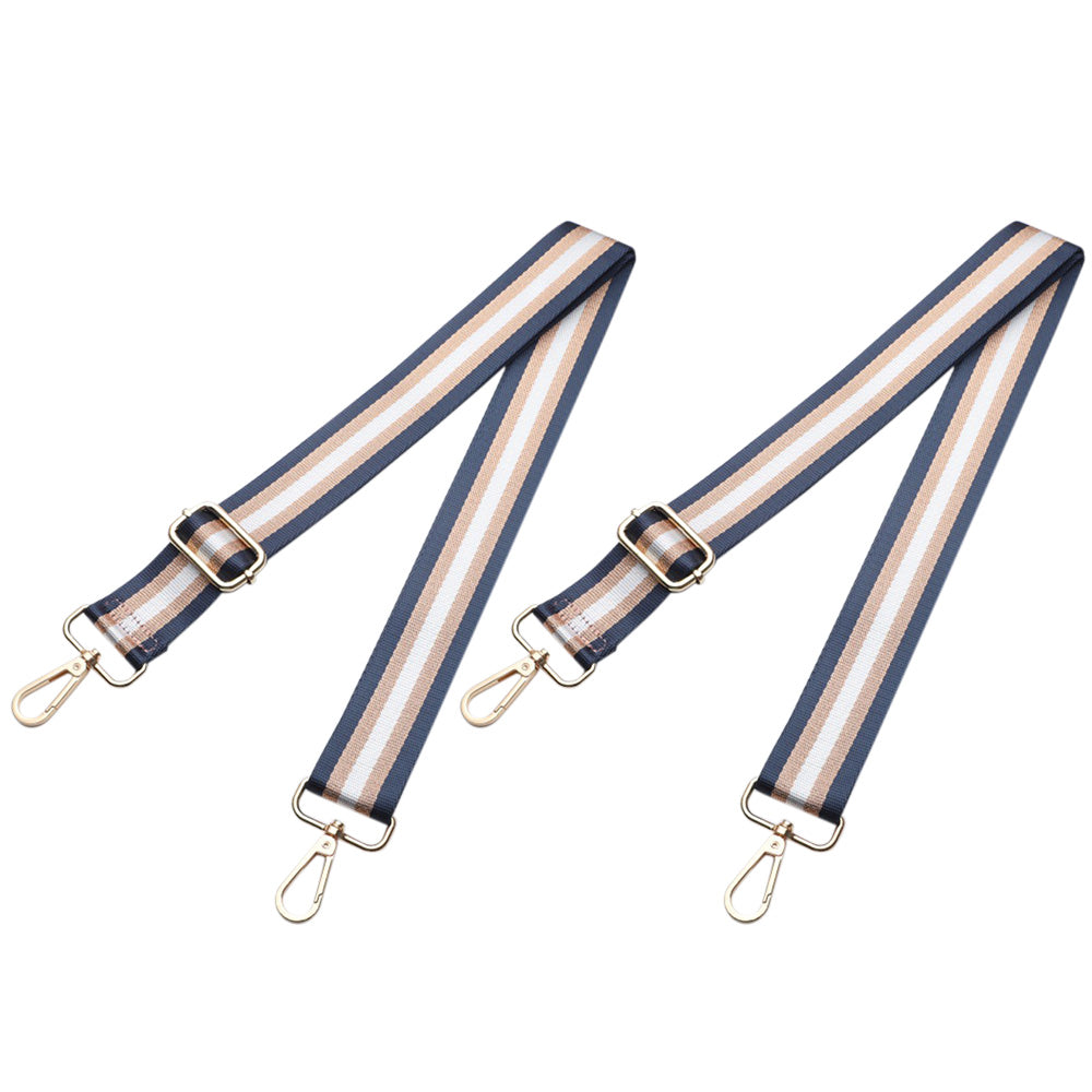 2PCS Adjustable Canvas Bag Strap with Metal Buckle for Crossbody Bags