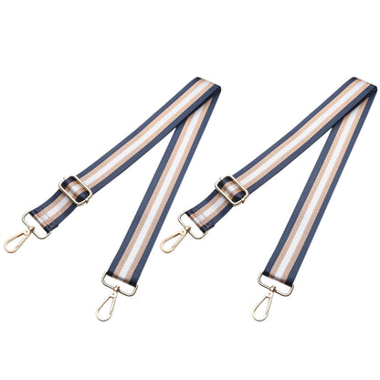 2PCS Adjustable Canvas Bag Strap with Metal Buckle for Crossbody Bags