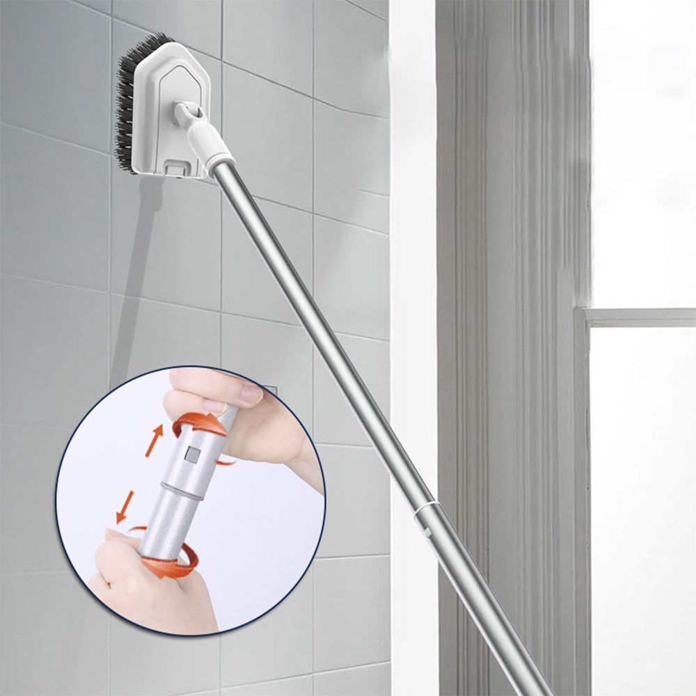 Tile and Tub Brush Adjustable Handle Floor Scrubbing Brush Shower Cleaning Brush