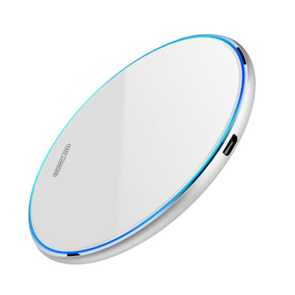 Fast Wireless Charger Pad with Mirror Surface for Phone-White