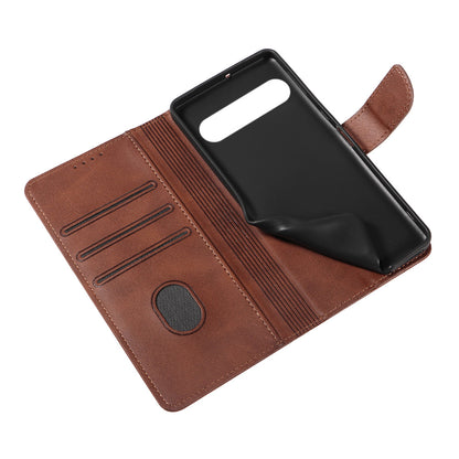 Wallet Case for Pixel 10 and 10 Pro Holder Snap-Lock Flip Cover-Coffee
