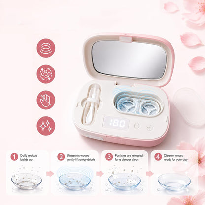 Ultrasonic Contact Lens Cleaner - Pink