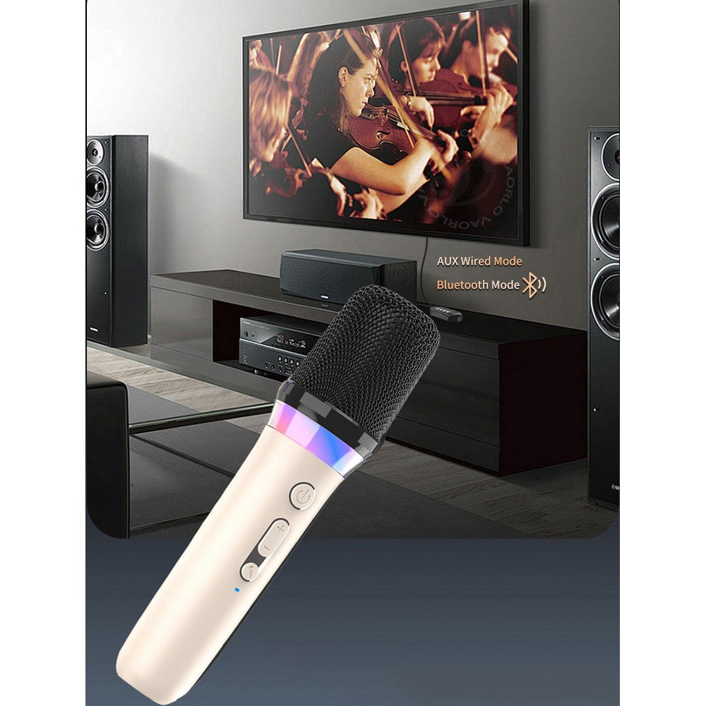 Wireless Microphone Bluetooth Mics with DSP Noise Reduction for Live Streaming-Beige