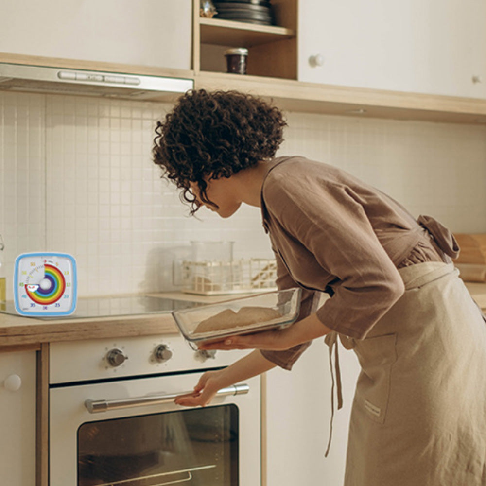 60-Minute Visual Countdown Timer Rainbow Disk Silent Time Management Tool Blue