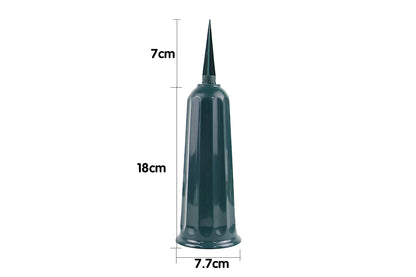 4Pcs Grave Ground Stake Vase Cemetery Memorial Vase with Spikes Resin Cones Flowers Holder-Green