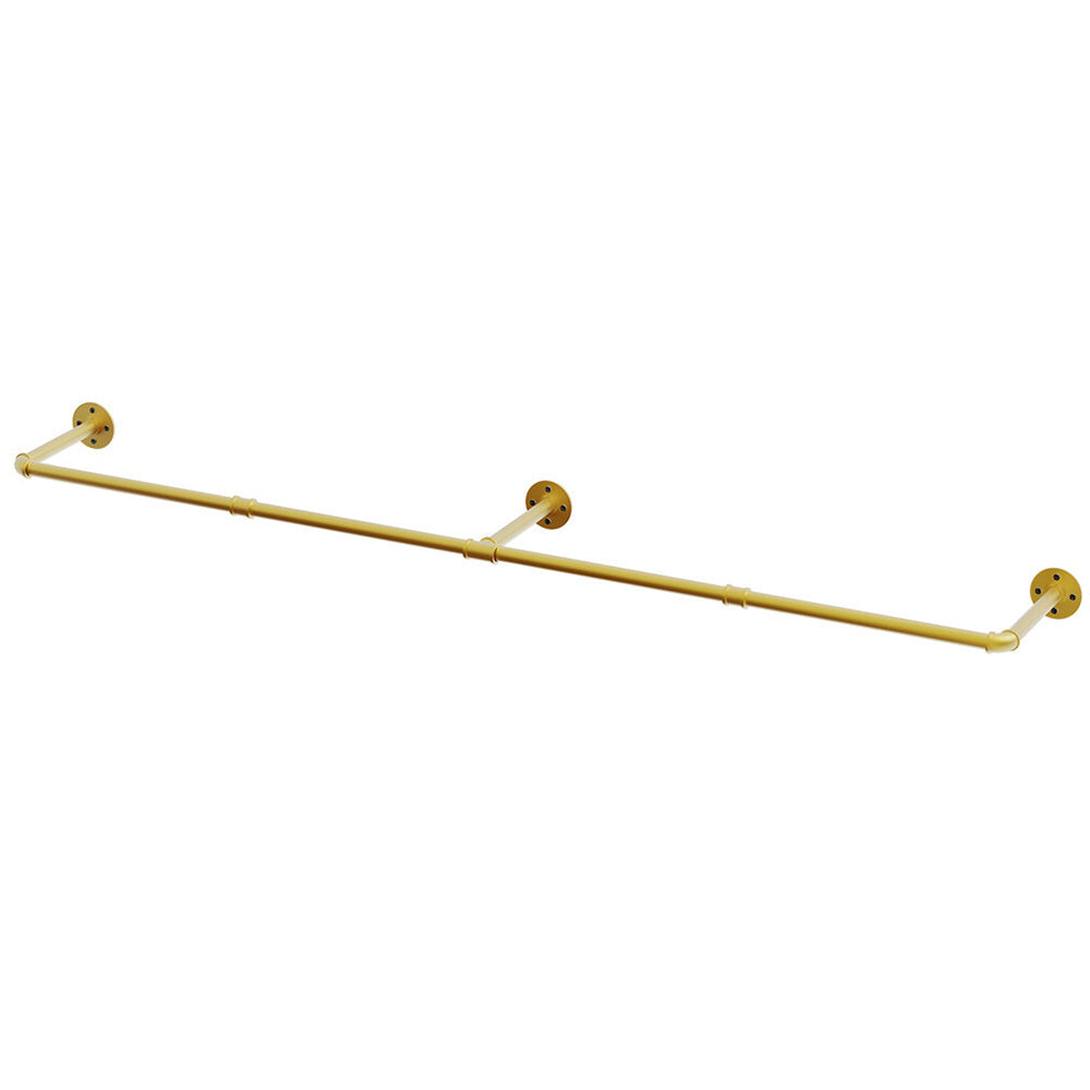 183cm Galvanized Carbon Steel Wall Mounted Clothes Rack - Gold