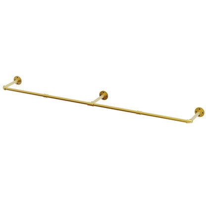 183cm Galvanized Carbon Steel Wall Mounted Clothes Rack - Gold