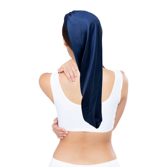 Satin Women's Sleep Hair Hat - Blue