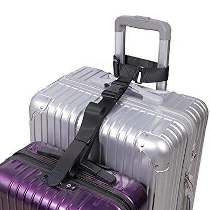 2Pcs Set Luggage Connector Straps for Suitcase Adjustable Attachment Accessories for 3 Suitcases