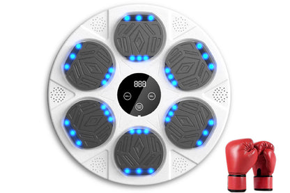 Electric Music Boxing Machine Bluetooth Boxing Training Wall Mount Machine-White