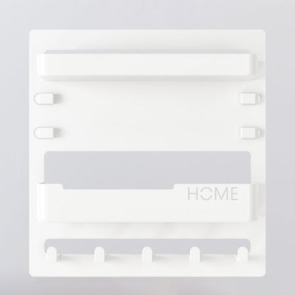 Bedside Shelf Accessories Organizer Wall Mount Self Stick On Cool Stuff for Bedroom Storage and Organization-White