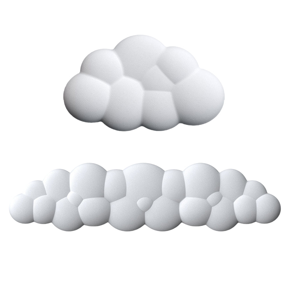 Ergonomic Wrist Rest for Computer Laptop Cloud Keyboard Wrist Rest Pad Set White