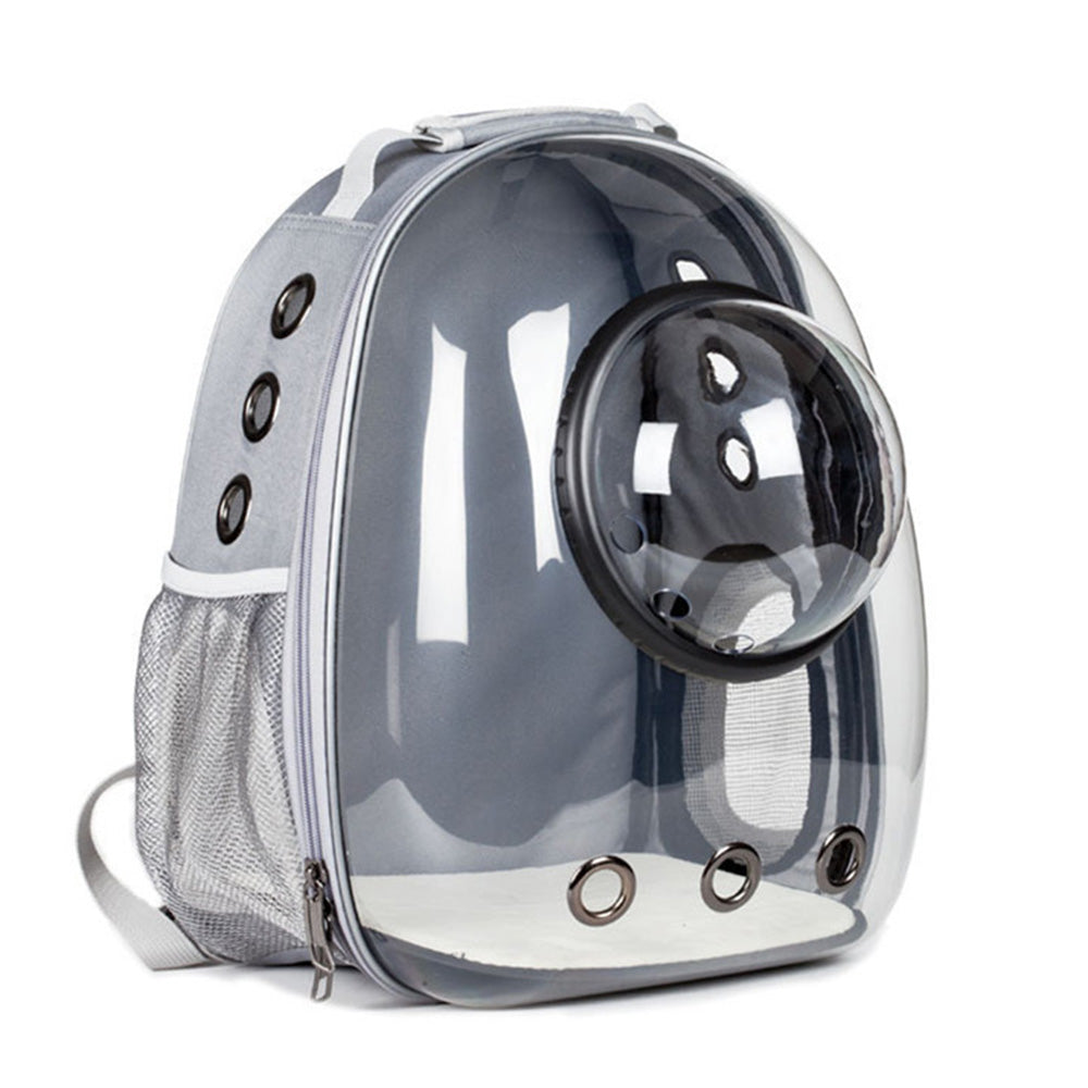Space Capsule Pet Carrier Backpack with Clear Window - Grey