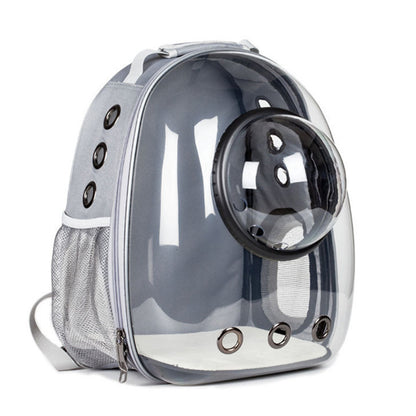 Space Capsule Pet Carrier Backpack with Clear Window - Grey