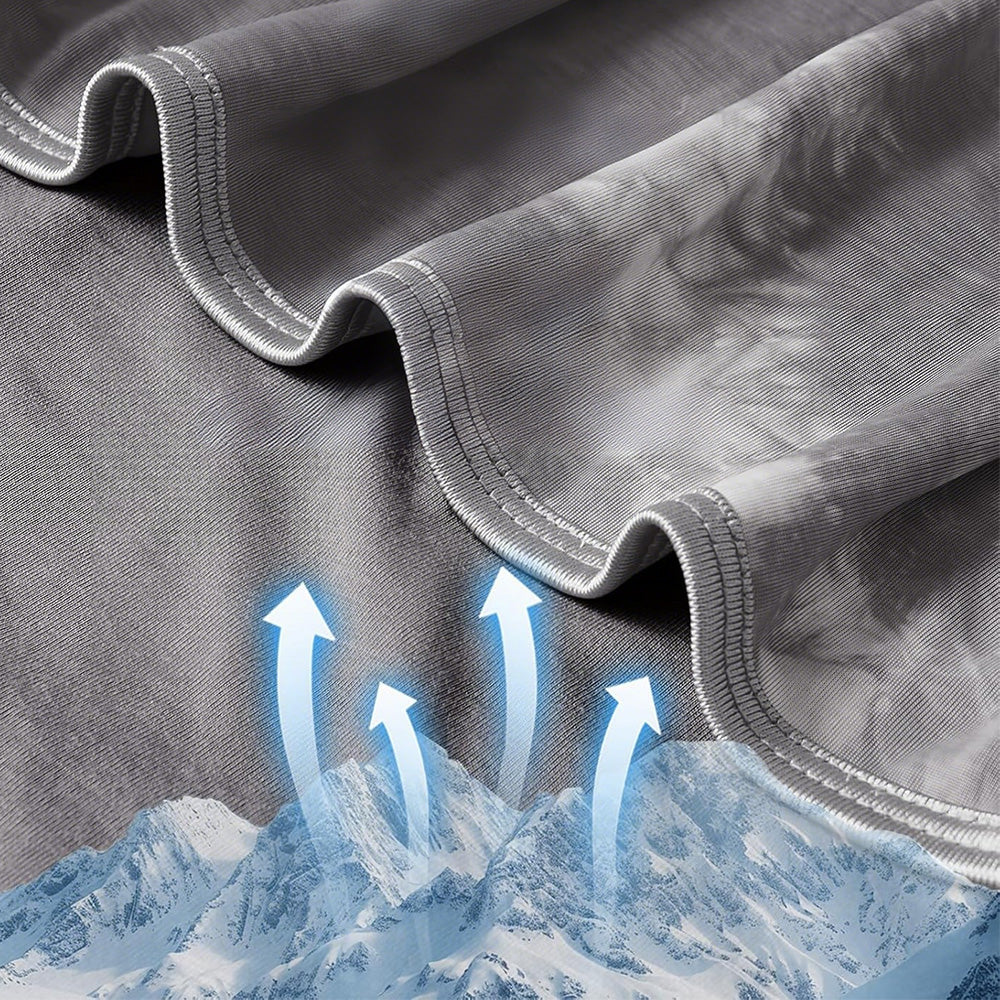 Cooling Summer Blanket Lightweight Cold Throw for Hot Sleepers Gray