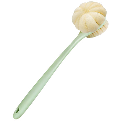2 in 1 Double Sided Shower Brush with Loofah -Green