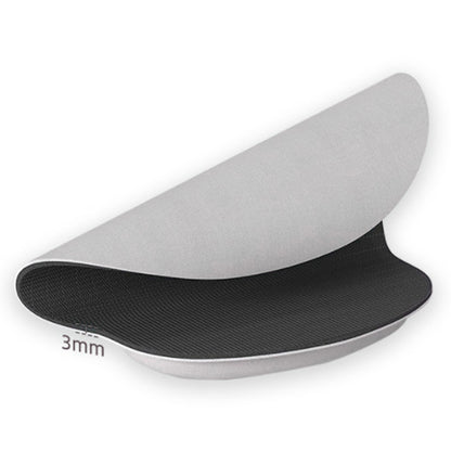 3Pcs Gaming Mouse Pad Mouse Pad with Wrist Rest Circle Curved Ergonomic Mousepad-Grey