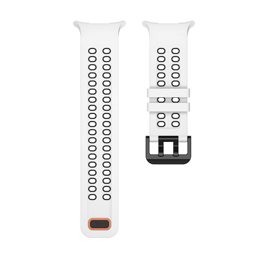 Silicone Watch Band for Samsung Galaxy Watch Ultra2 Ultra 2025 47mm - White