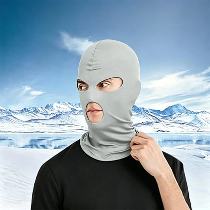 3 Piece 3 Hole Quick Dry Cycling Face Covers - Dark Grey