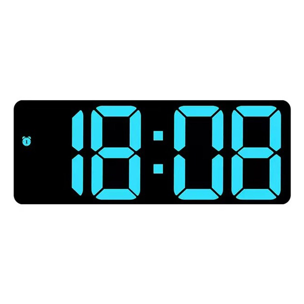 Digital Desk Alarm Clock with Temperature Date - Blue