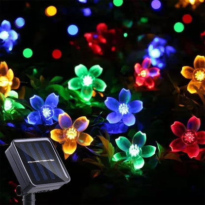 Outdoor Solar Flower String Lights Fairy Garden Lights for Christmas Decor Style 1