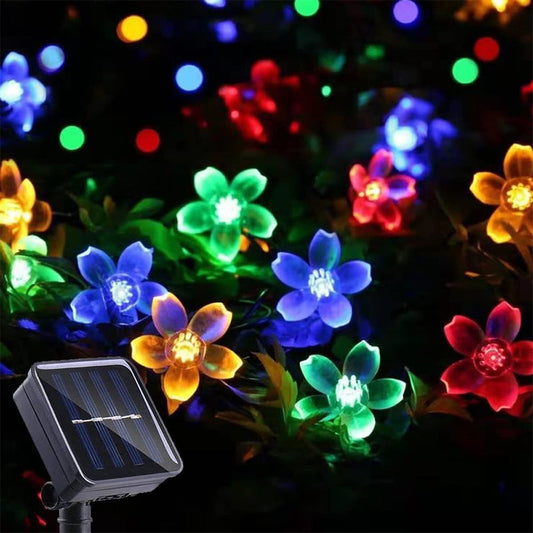 Outdoor Solar Flower String Lights Fairy Garden Lights for Christmas Decor Style 1