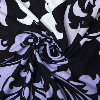 Printed Ergonomic Office Computer Game Chair Slipcovers Stretchy Seat Chair Covers -Purple