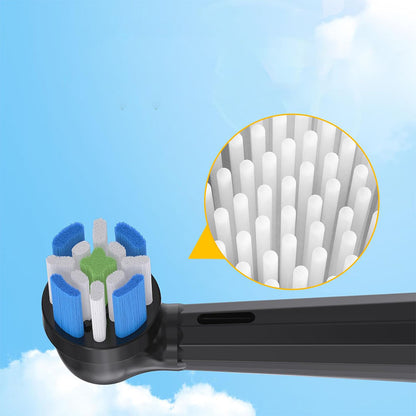 4Pcs Replacement Toothbrush Heads Compatible with OralB io Series-Black