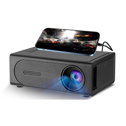 1080P Mini Projector Full HD Portable Video Projector Home Theater Movie-Black