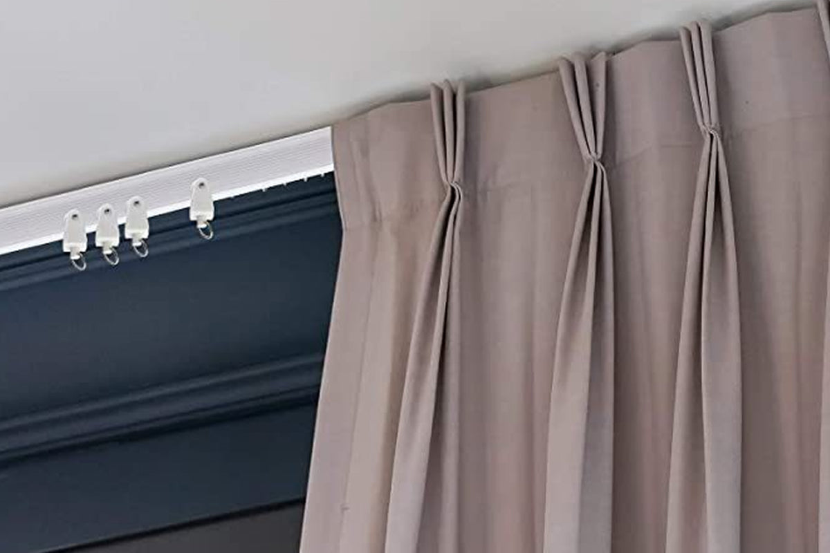 2 Piece Flexible Ceiling Curved 5M Bendable Curtain Track - White