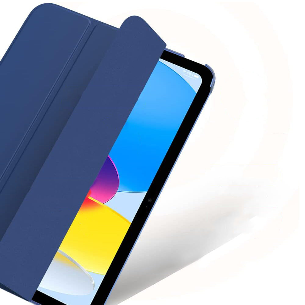 Compatible Case for iPad 10th 11th Gen A16 Tri-Fold Smart Cover Auto Wake Sleep-Dark Blue
