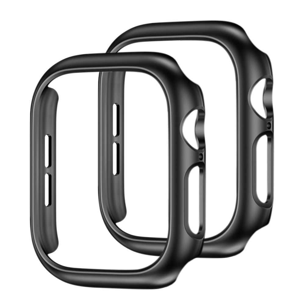 2 Piece Case and Screen Protector Set for Apple Watch Series 12 - Black