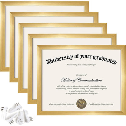 Certificate Frame with PVC for Diploma Document Photo Display-Gold