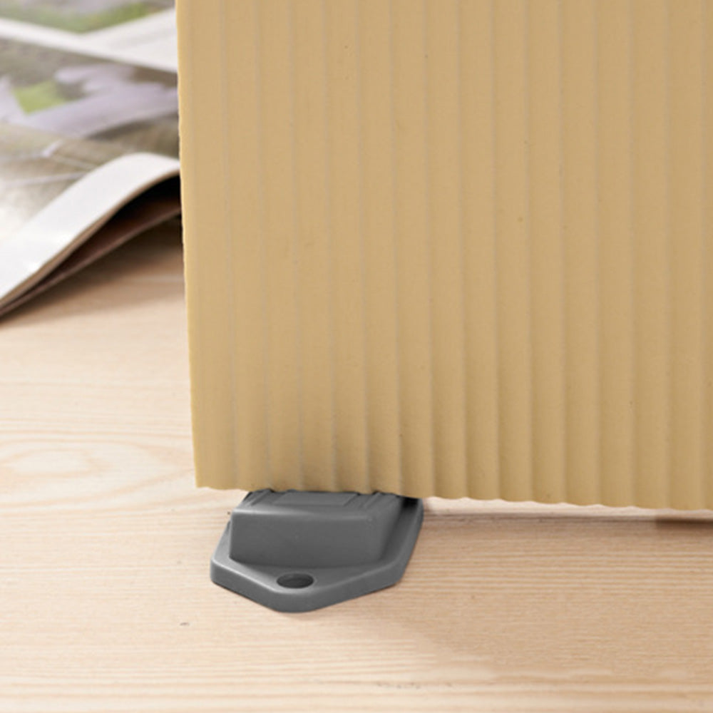 6PCS Door Wedge Stopper Rubber Grip Security Door Stoppers Wall Protector For Home-Grey