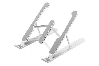 Adjustable Height Foldable Aluminum Laptop Stand - White