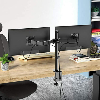 Monitor Bracket Arm Desk Mount for Two 14-26 Inches Monitor Screens