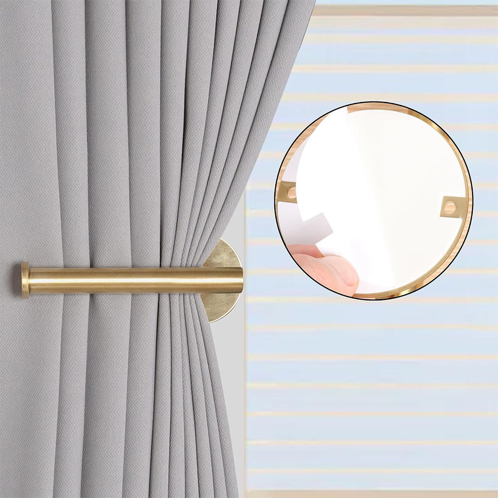 2 Piece Curtain Holdback Hooks and Tissue Roll Holders-Gold