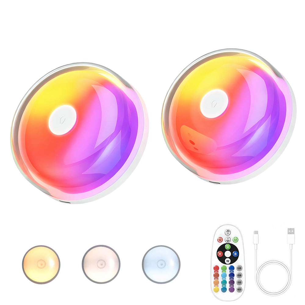2 Piece Waterproof Shower Light with 12 RGB Colors Remote
