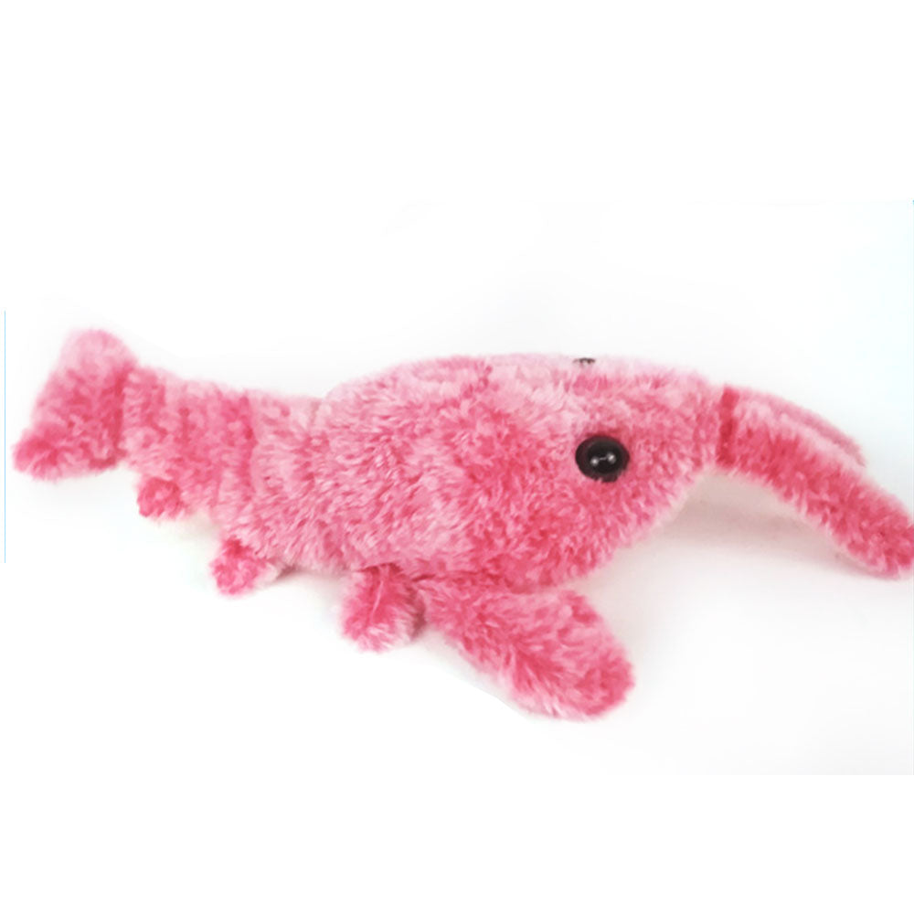 Throbbing Floppy Lobster Pet Dog Cat Interactive Toy Electric USB Charging Toy-Pink
