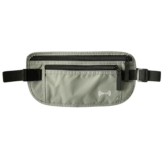 RFID Blocking Money Waist Bag Anti Theft Hidden Fanny Pack Travel Wallet Pouch Light Green