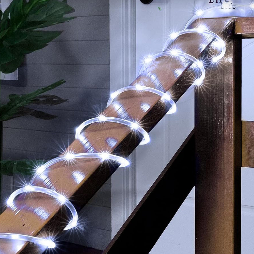 12m Solar Rope Lights with 8 Modes for Parties Weddings- White