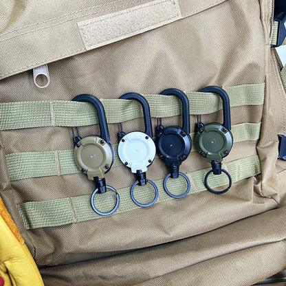 4Pcs Retractable Keychains Multitool Carabiner Badge Holders