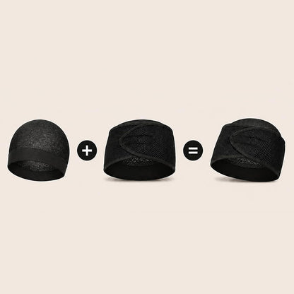 Adjustable Mesh Sleep Cap Breathable Sleeping Hair Protection Wrap Black