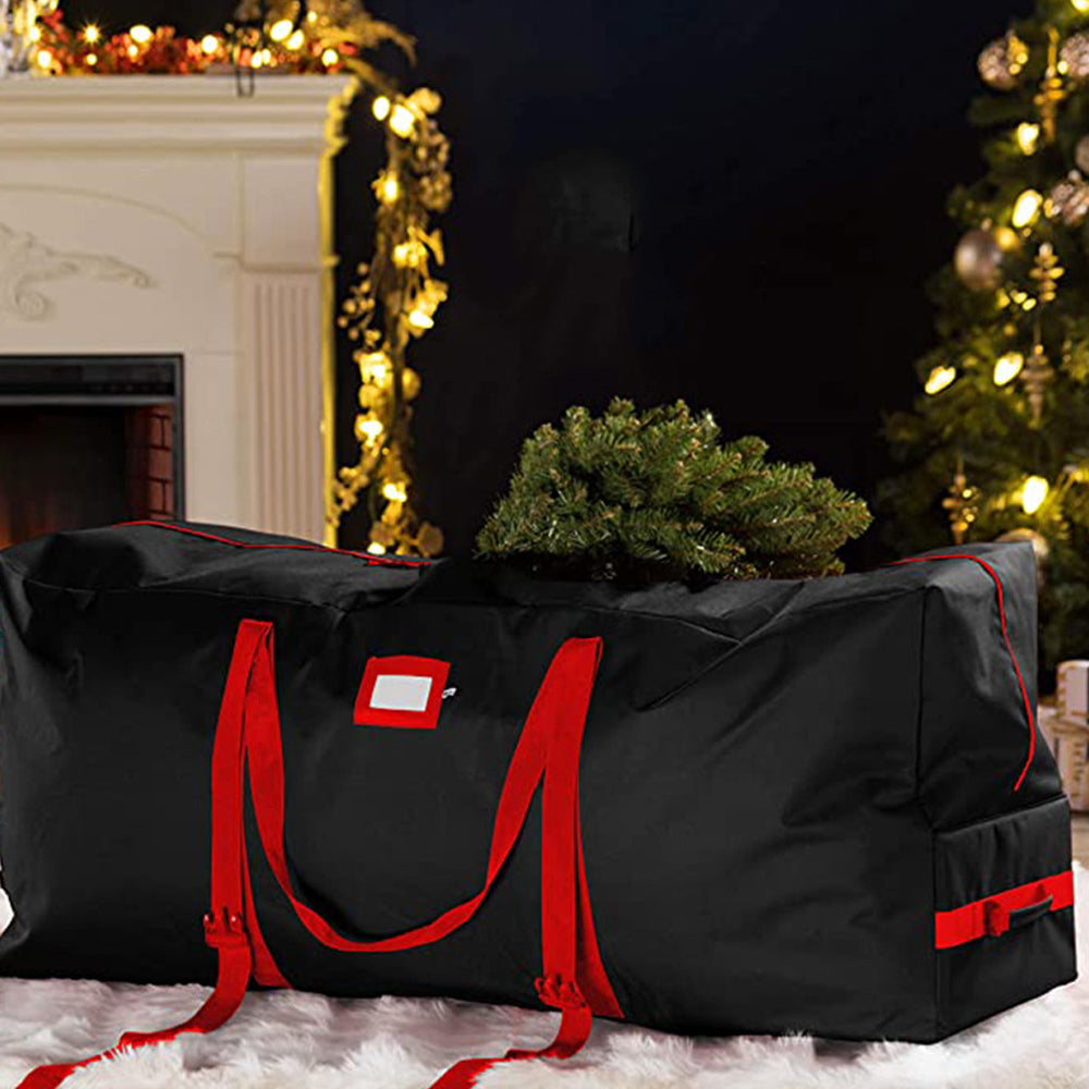 Christmas Tree Storage Bag 600D Oxford Storage Bag with Wheels and Handles Black