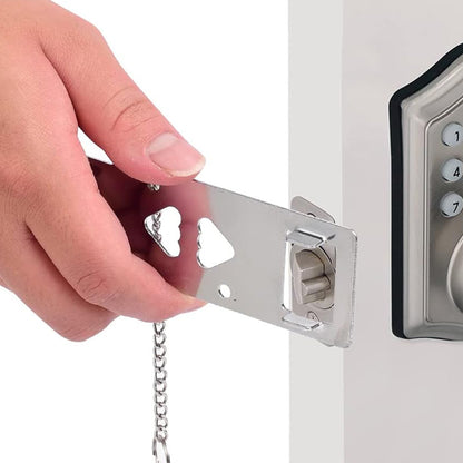Portable Door Lock Travel Security Device for Hotel Home Apartment Bedroom-Black