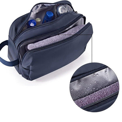 Travel Toiletry Bag Shaving Organizer for Men Women Navy Blue